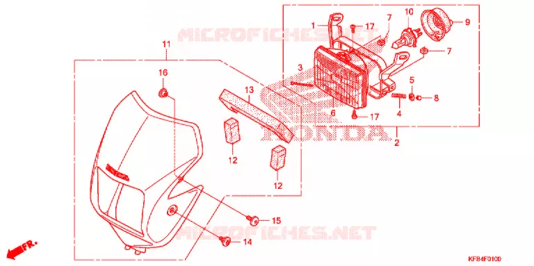 PHARE Honda MOTO 230 CRF 2008  CRF230L8