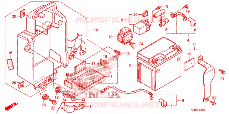 BATTERIE Honda MOTO 230 CRF 2009  CRF230L9