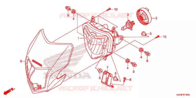PHARE Honda MOTO 250 CRF 2013  CRF250LD