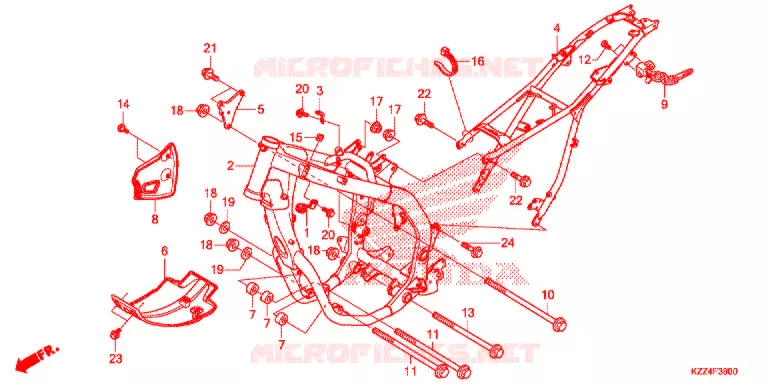 CADRE Honda MOTO 250 CRF 2015  CRF250LF