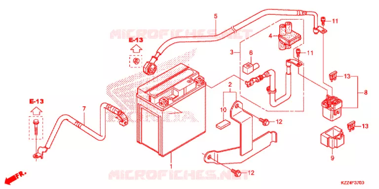 BATTERIE Honda MOTO 250 CRF 2016  CRF250LG