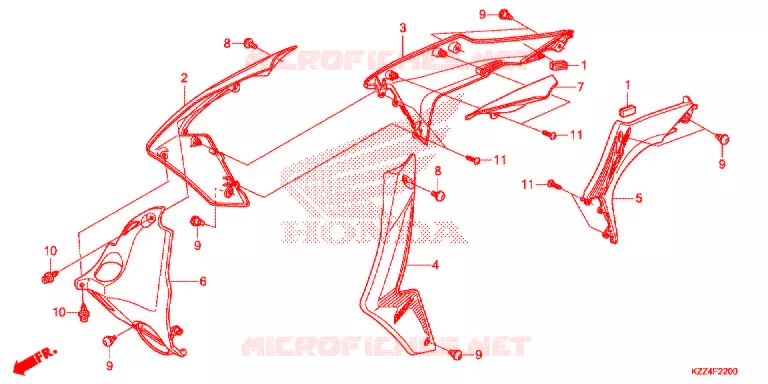 OUIES DE RADIATEUR Honda MOTO 250 CRF 2016  CRF250LG