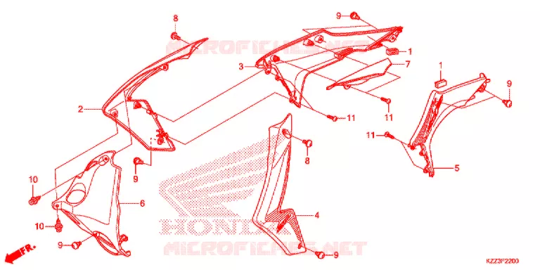 OUIES DE RADIATEUR Honda MOTO 250 CRF 2018  CRF250LG