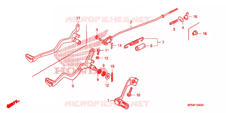 PEDALE Honda MOTO 230 CRF 2005  CRF230F5