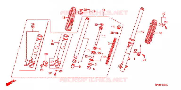 FOURCHE Honda MOTO 230 CRF 2012  CRF230FB