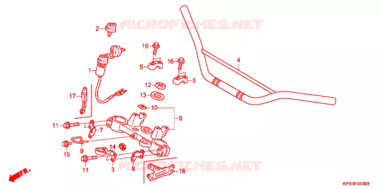GUIDON - TE DE FOURCHE Honda MOTO 230 CRF 2011  CRF230FB