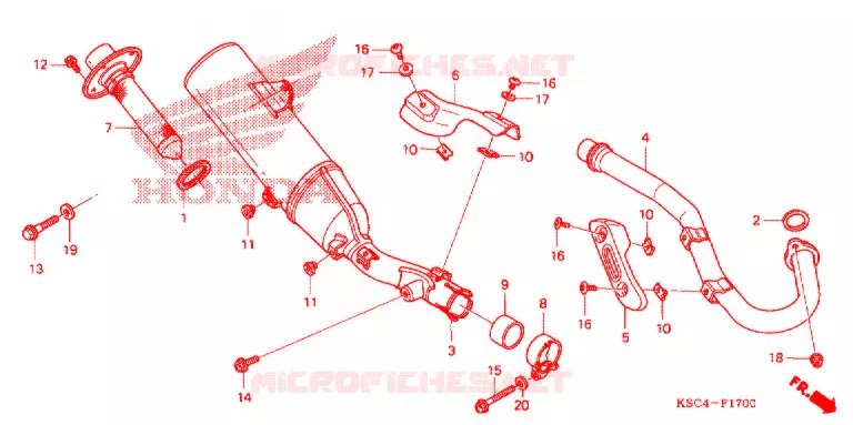 SILENCIEUX D'ECHAPPEMENT Honda MOTO 250 CRF 2012  CRF250XC