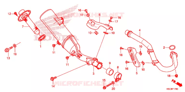 SILENCIEUX D'ECHAPPEMENT Honda MOTO 250 CRF 2013  CRF250XD