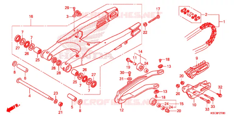 BRAS OSCILLANT Honda MOTO 250 CRF 2016  CRF250XG