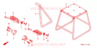 BEQUILLE   REPOSE PIEDS pour Honda CRF 450 R de 2005