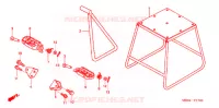 BEQUILLE   REPOSE PIEDS pour Honda CRF 450 R de 2006