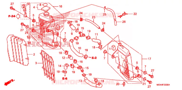 RADIATEUR Honda MOTO 450 CRF 2009  CRF450R9