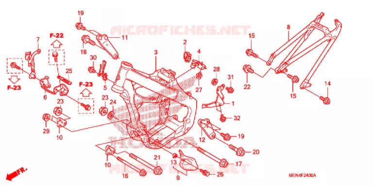 CADRE Honda MOTO 450 CRF 2010  CRF450RA