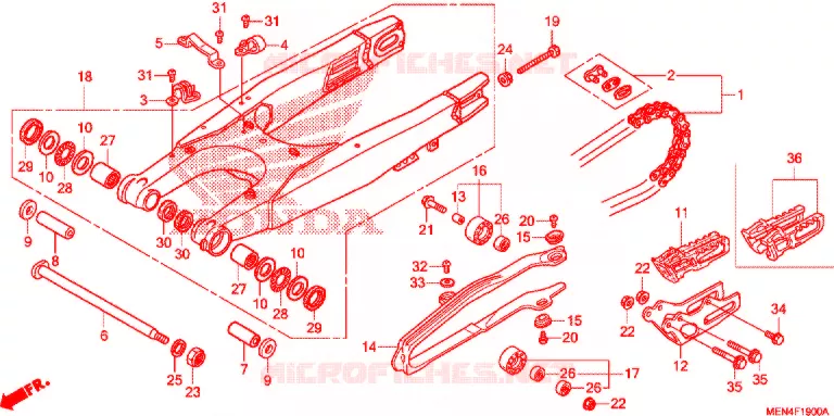 BRAS OSCILLANT Honda MOTO 450 CRF 2012  CRF450RC