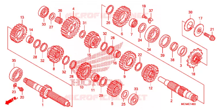 BOITE DE VITESSES Honda MOTO 450 CRF 2012  CRF450RC