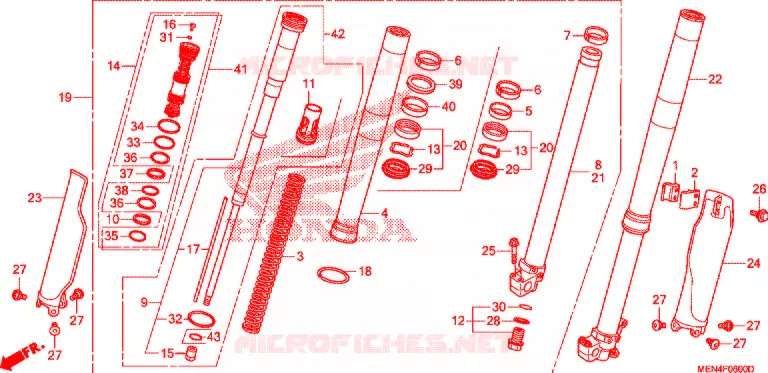 FOURCHE Honda MOTO 450 CRF 2012  CRF450RC