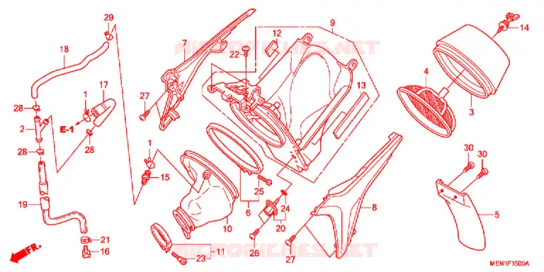 FILTRE A AIR Honda MOTO 450 CRF 2012  CRF450RC