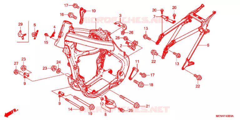 CADRE Honda MOTO 450 CRF 2013  CRF450RD