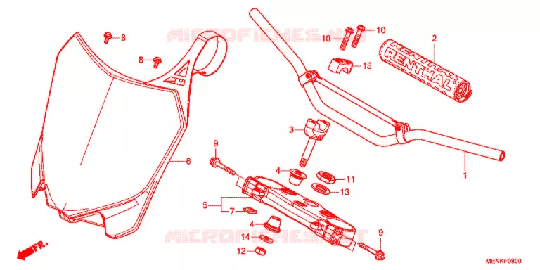 GUIDON - TE DE FOURCHE Honda MOTO 450 CRF 2013  CRF450RD
