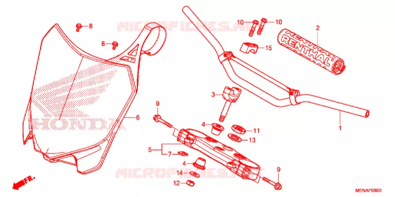 GUIDON - TE DE FOURCHE Honda MOTO 450 CRF 2014  CRF450RE