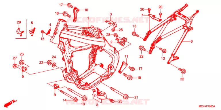 CADRE Honda MOTO 450 CRF 2014  CRF450RE