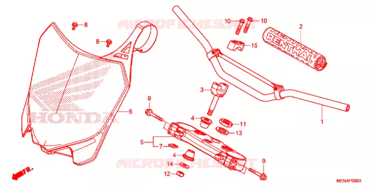 GUIDON - TE DE FOURCHE Honda MOTO 450 CRF 2015  CRF450RF