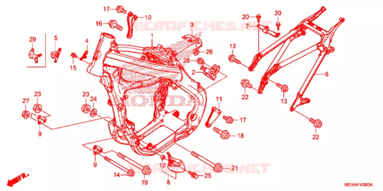 CADRE Honda MOTO 450 CRF 2016  CRF450RG