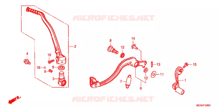PEDALE - KICK Honda MOTO 450 CRF 2016  CRF450RG