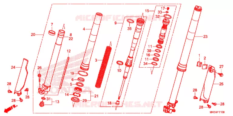 FOURCHE Honda MOTO 450 CRF 2017  CRF450RH