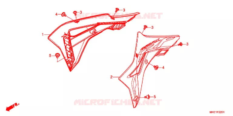 OUIES DE RADIATEUR (CRF450RX) Honda MOTO 450 CRF 2017  CRF450RXH