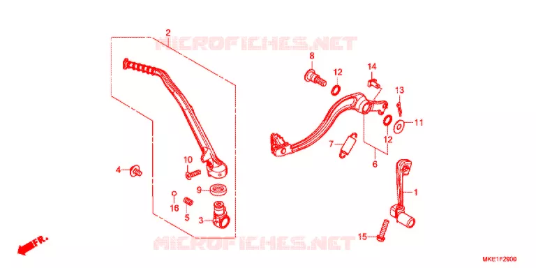PEDALE - KICK Honda MOTO 450 CRF 2017  CRF450RXH