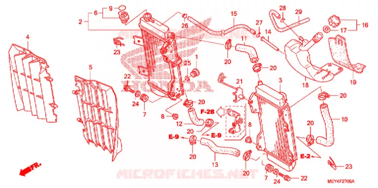 RADIATEUR Honda MOTO 450 CRF 2008  CRF450X8