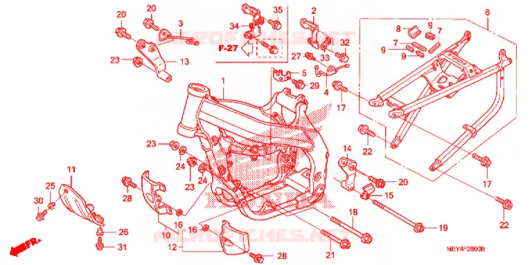 CADRE Honda MOTO 450 CRF 2009  CRF450X9