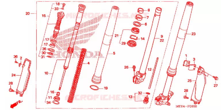 FOURCHE Honda MOTO 450 CRF 2011  CRF450XB