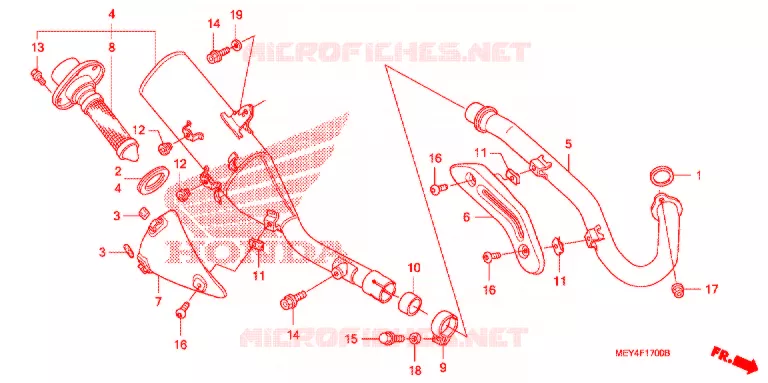 SILENCIEUX D'ECHAPPEMENT Honda MOTO 450 CRF 2012  CRF450XC