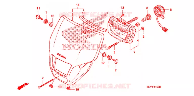 PHARE Honda MOTO 450 CRF 2013  CRF450XD
