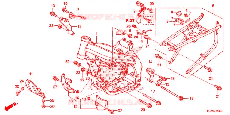 CADRE Honda MOTO 450 CRF 2014  CRF450XE