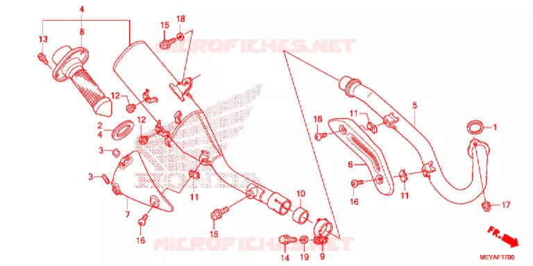 SILENCIEUX D'ECHAPPEMENT Honda MOTO 450 CRF 2014  CRF450XE