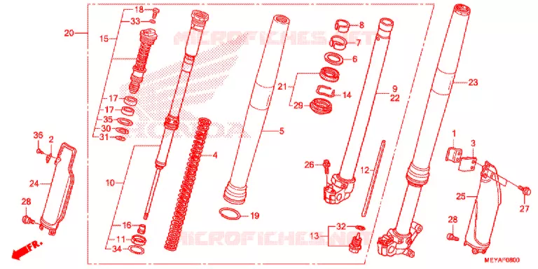 FOURCHE Honda MOTO 450 CRF 2015  CRF450XF
