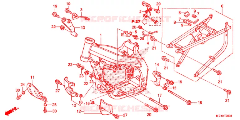 CADRE Honda MOTO 450 CRF 2017  CRF450XH