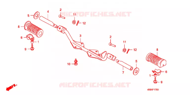 REPOSE PIED Honda MOTO 110 CT 2001  CT110X