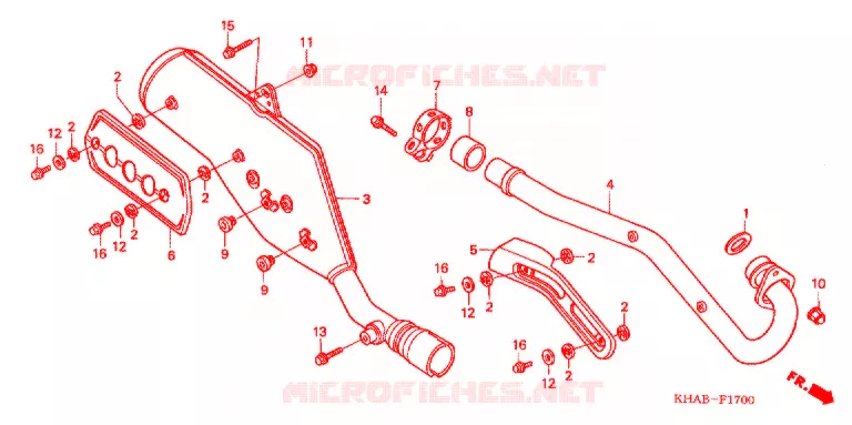 SILENCIEUX D'ECHAPPEMENT Honda MOTO 200 CTX 2011  CTX2003
