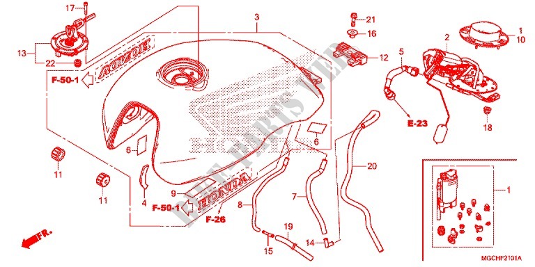 RESERVOIR A CARBURANT   POMPE A ESSENCE (CB1100CA/CAD/NA/NAD) pour Honda CB 1100 EX ABS de 2017