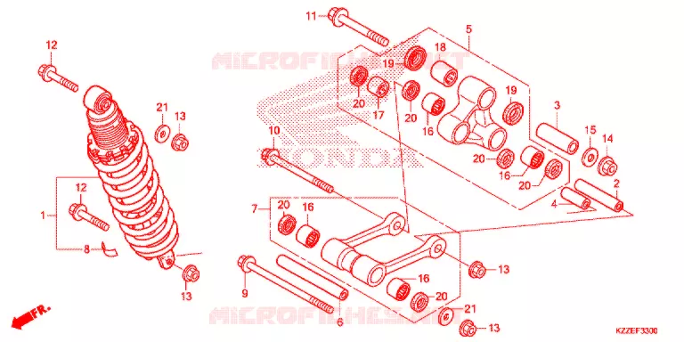 AMORTISSEUR ARRIERE Honda MOTO 250 CRF 2017  CRF250LAH