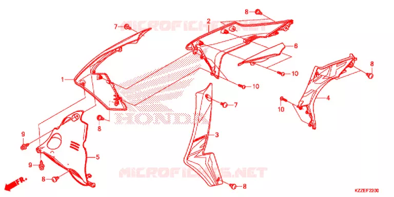 OUIES DE RADIATEUR (CRF250L/LA) Honda MOTO 1100 SHADOW 2000  VT1100TY
