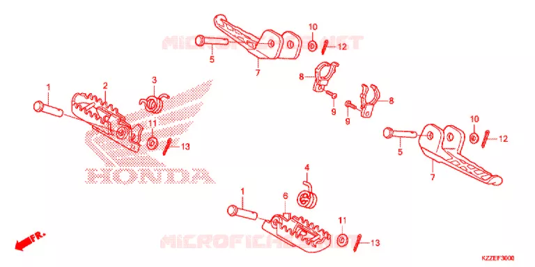 REPOSE PIED Honda MOTO 1100 SHADOW 2000  VT1100TY