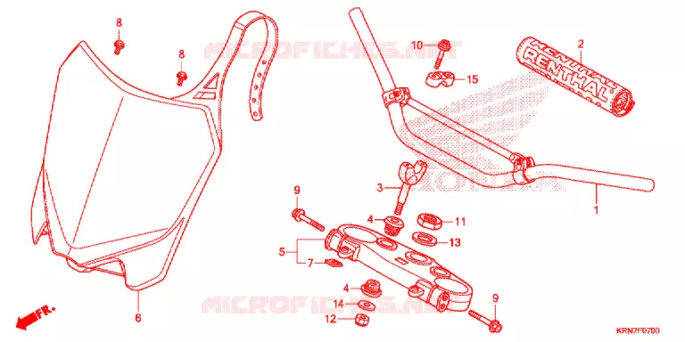 GUIDON - TE DE FOURCHE Honda MOTO 250 CRF 2017  CRF250RH