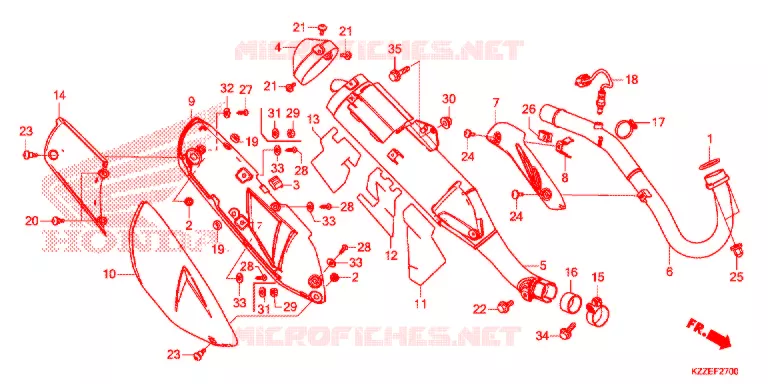 SILENCIEUX D'ECHAPPEMENT Honda MOTO 250 CRF 2018  CRF250RLAH