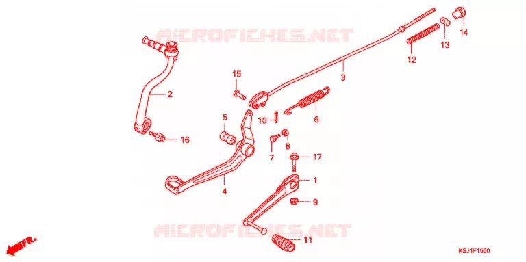 PEDALE Honda MOTO 100 CRF 2008  CRF100F8