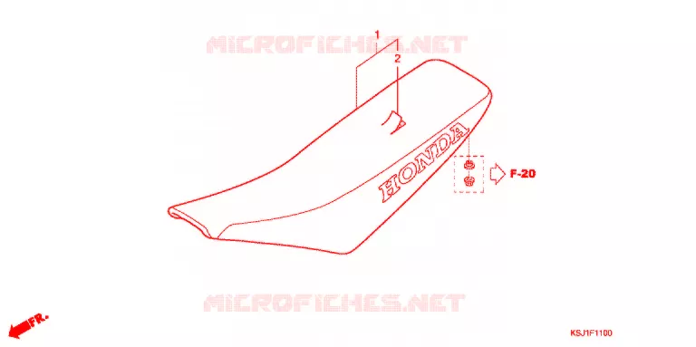 SELLE Honda MOTO 100 CRF 2010  CRF100FA